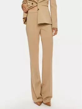 Брюки из ткани regular fit Pinko, бежевый