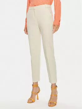 Брюки из ткани regular fit Pinko, бежевый