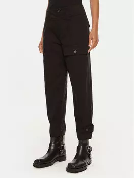 Брюки из ткани regular fit Pinko, черный