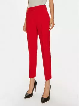 Брюки из ткани regular fit Pinko, красный