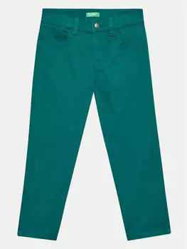 Брюки из ткани regular fit United Colors Of Benetton, зеленый