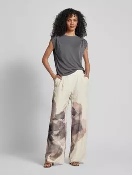 Брюки из ткани с эластичным поясом Jake*s Collection, экрю