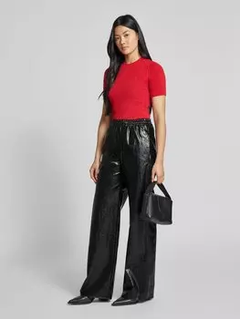 Брюки из ткани с эластичным поясом модель 'PLUTONE' Weekend Max Mara, черный