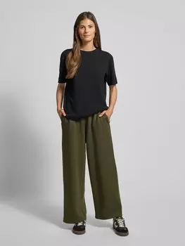 Брюки из ткани с эластичным поясом модель «Эдилина» MSCH Copenhagen, хаки
