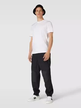 Брюки из ткани с карманами на молнии модель 'SCRACK' BOSS Orange, черный