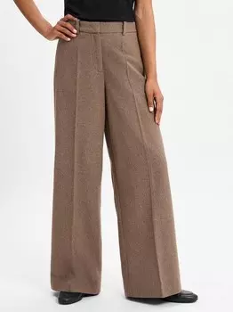 Брюки из ткани с содержанием шерсти Marc O'Polo, коричневый