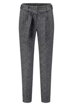 Брюки из ткани с узором «елочка». Zero, серый