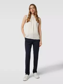 Брюки из ткани с запрессованными складками Christian Berg, темно-синий