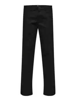 Брюки из ткани SELECTED HOMME "SLH196-STRAIGHT-NEW MILES FLEX PANT NOOS", черный