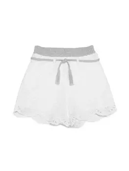 Брюки из ткани short fit Max&Co., белый