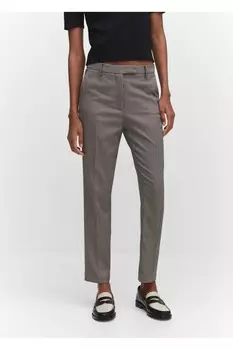 Брюки из ткани скинни Mango, синий