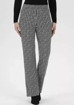 Брюки из ткани Stehmann, длина до щиколотки, черно-белый