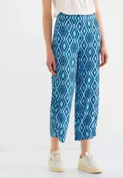 Брюки из ткани STREET ONE с эластичным поясом, синий