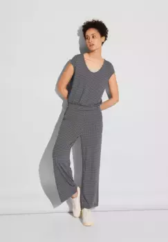 Брюки из ткани STREET ONE с узором колор-блок, синий