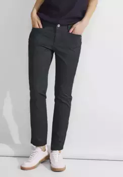 Брюки из ткани STREET ONE, средняя талия, серый