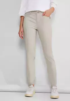 Брюки из ткани STREET ONE, средняя талия, цвет Dolomite Stone