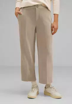 Брюки из ткани STREET ONE, завышенная талия, цвет Dull Bleached Sand