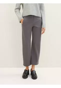 Брюки из ткани TOM TAILOR, цвет dark urban grey