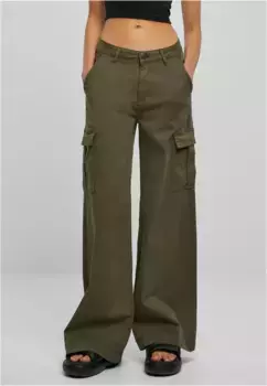 Брюки из ткани URBAN CLASSICS " Urban Classics женские" (1 шт.), оливковый
