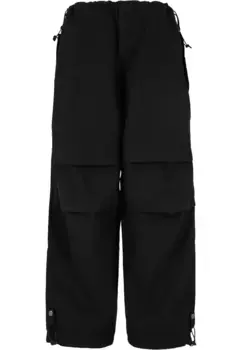 Брюки из ткани URBAN CLASSICS " Urban Classics Women's Ladies Cotton Parachute Pants" (1 шт.), черный