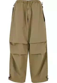 Брюки из ткани URBAN CLASSICS " Urban Classics Women's Ladies Cotton Parachute Pants" (1 шт.), цвет Tiniolive