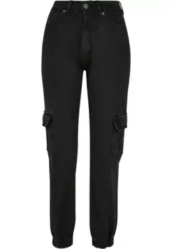 Брюки из ткани URBAN CLASSICS " Urban Classics Women's Ladies Cargo Pants из органического эластичного денима" (1 шт.), цвет Blackwashed