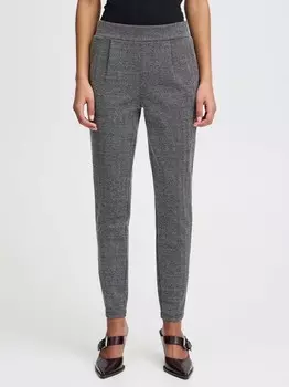 Брюки из ткани жаккард ihkate pa8 Ichi, серый