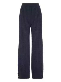 Брюки из толстой пряжи Brunello Cucinelli, синий