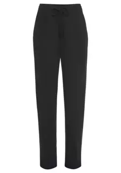 Брюки из трикотажа для пляжного отдыха, с карманами, брюки для бега, брюки для отдыха, базовые модели Beachtime, черный