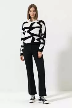 Брюки из трикотажного габардина LUISA CERANO, черный