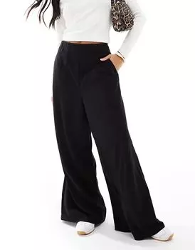 Брюки из трикотажного крепа очень широкие, черного цвета Vero Moda