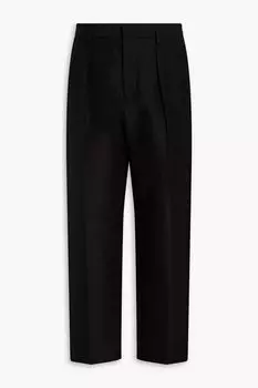 Брюки из твила из хлопка и шелка VALENTINO GARAVANI, черный