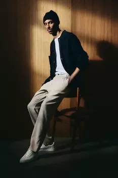 Брюки из твила обычного кроя H&M, бежевый