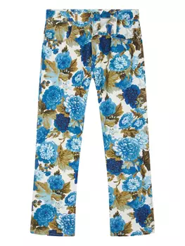 Брюки из твила с пятью карманами FURSAC, синий