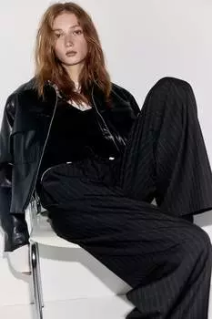 Брюки из твила с завязками H&M, мультиколор