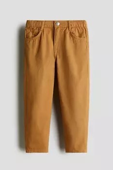 Брюки из твила свободного покроя H&M, коричневый
