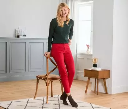 Брюки из твила Tchibo, красный