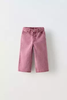 Брюки из твила ZARA, цвет raspberry