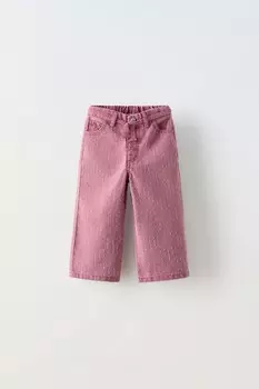 Брюки из твила ZARA, цвет raspberry