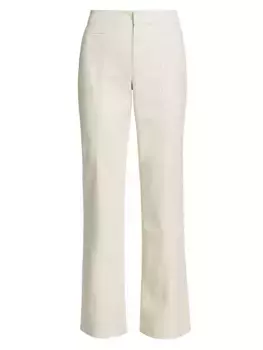 Брюки из веганской кожи Uptown Free People, цвет bone