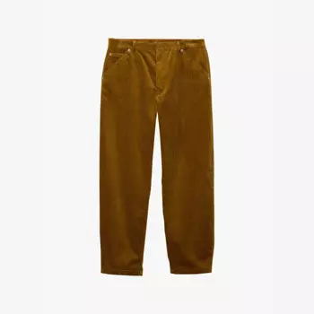 Брюки из вельвета и хлопка с треугольными пластинами Pinwale Prada, желтый