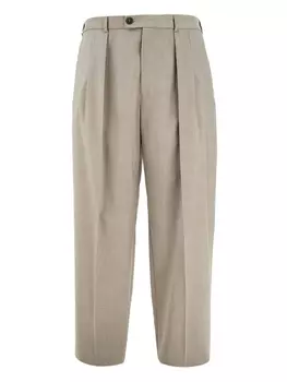 Брюки из вирджинской шерсти Emporio Armani, коричневый