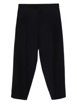 Брюки из вирджинской шерсти со складками GIORGIO ARMANI, синий