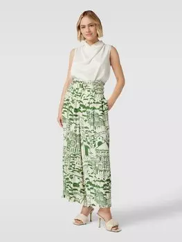 Брюки из вискозы с тканевым поясом модель 'PHEBE' Weekend Max Mara