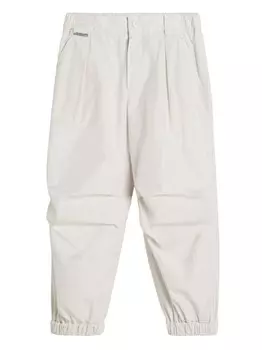 Брюки из водонепроницаемой тафты Brunello Cucinelli Kids, белый