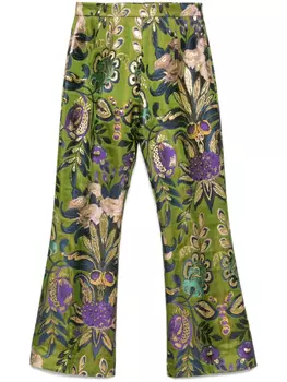 Брюки из жаккарда Valentino Garavani, зеленый