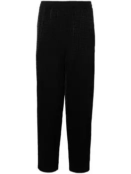 Брюки из жаккардового атласа с монограммой Balmain, черный