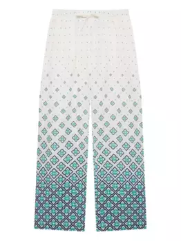 Брюки из жаккардового градиентного шелка CASABLANCA, нейтральный