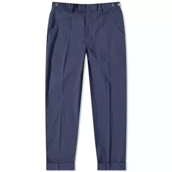 Брюки из жатого хлопка Beams Plus с вырезом до щиколотки COOLMAX