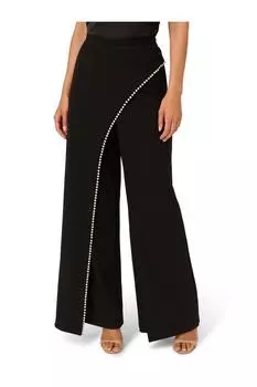 Брюки из жемчужного крепа Adrianna Papell, черный